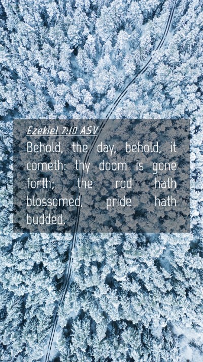 Picture 04 - Ezekiel 7:10 ASV Mobile Phone Wallpaper - Behold, the day, behold, it cometh: thy doom is - Mobile Bible Verse Wallpaper