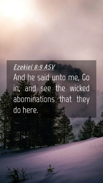 Picture 04 - Ezekiel 8:9 ASV Mobile Phone Wallpaper - And he said unto me, Go in, and see the wicked - Mobile Bible Verse Wallpaper