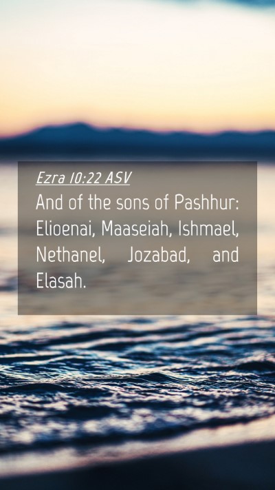 Picture 04 - Ezra 10:22 ASV Mobile Phone Wallpaper - And of the sons of Pashhur: Elioenai, Maaseiah, - Mobile Bible Verse Wallpaper