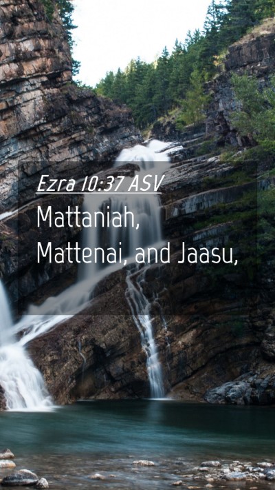 Picture 04 - Ezra 10:37 ASV Mobile Phone Wallpaper - Mattaniah, Mattenai, and - Mobile Bible Verse Wallpaper