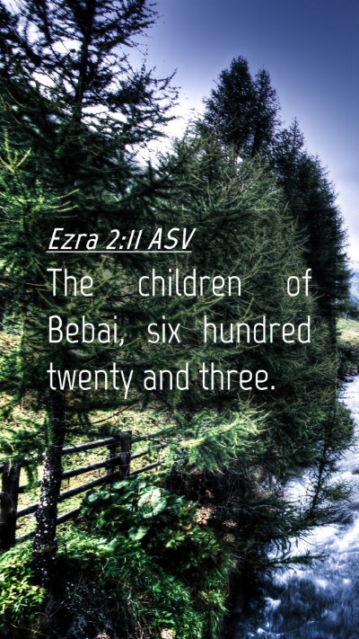 Picture 04 - Ezra 2:11 ASV Mobile Phone Wallpaper - The children of Bebai, six hundred twenty and - Mobile Bible Verse Wallpaper