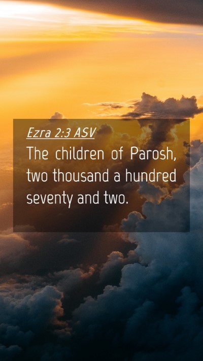Picture 04 - Ezra 2:3 ASV Mobile Phone Wallpaper - The children of Parosh, two thousand a hundred - Mobile Bible Verse Wallpaper