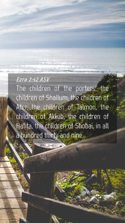 Picture 04 - Ezra 2:42 ASV Mobile Phone Wallpaper - The children of the porters: the children of - Mobile Bible Verse Wallpaper