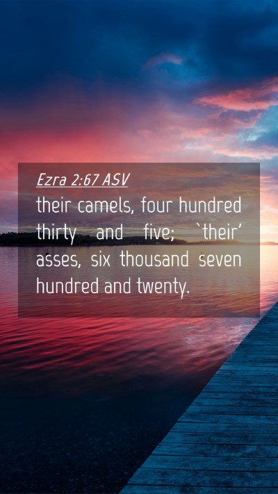 Picture 04 - Ezra 2:67 ASV Mobile Phone Wallpaper - their camels, four hundred thirty and five; - Mobile Bible Verse Wallpaper