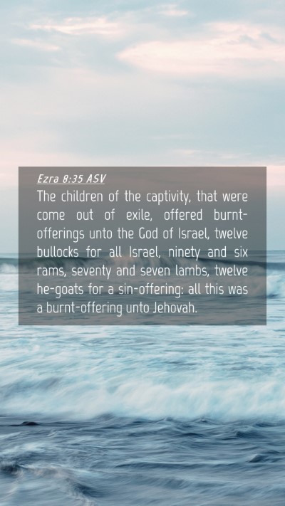 Picture 04 - Ezra 8:35 ASV Mobile Phone Wallpaper - The children of the captivity, that were come out - Mobile Bible Verse Wallpaper