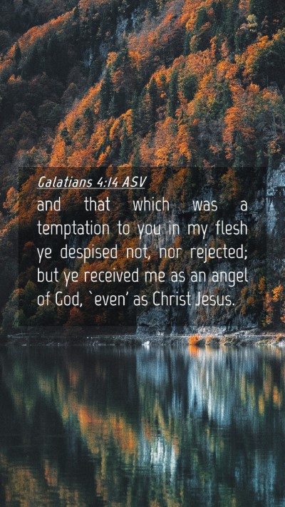 Picture 04 - Galatians 4:14 ASV Mobile Phone Wallpaper - and that which was a temptation to you in my - Mobile Bible Verse Wallpaper