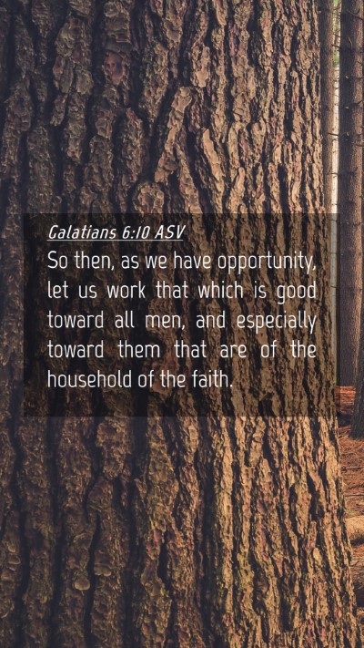 Picture 04 - Galatians 6:10 ASV Mobile Phone Wallpaper - So then, as we have opportunity, let us work that - Mobile Bible Verse Wallpaper