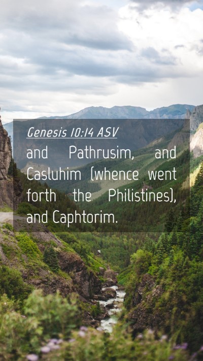 Picture 04 - Genesis 10:14 ASV Mobile Phone Wallpaper - and Pathrusim, and Casluhim (whence went forth - Mobile Bible Verse Wallpaper
