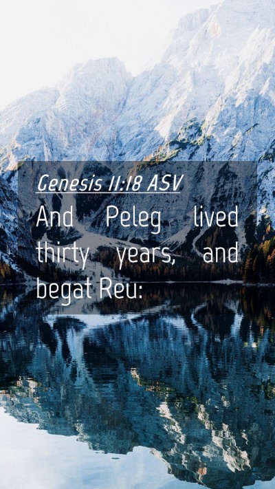 Picture 04 - Genesis 11:18 ASV Mobile Phone Wallpaper - And Peleg lived thirty years, and begat - Mobile Bible Verse Wallpaper