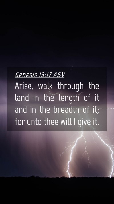 Picture 04 - Genesis 13:17 ASV Mobile Phone Wallpaper - Arise, walk through the land in the length of it - Mobile Bible Verse Wallpaper