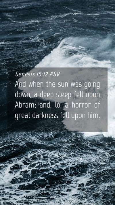 Picture 04 - Genesis 15:12 ASV Mobile Phone Wallpaper - And when the sun was going down, a deep sleep - Mobile Bible Verse Wallpaper