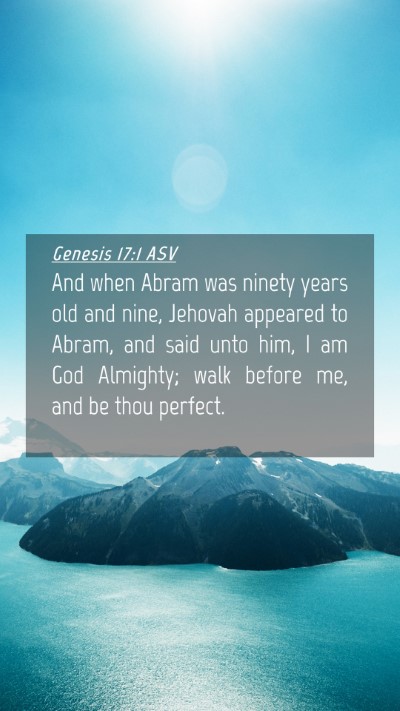 Picture 04 - Genesis 17:1 ASV Mobile Phone Wallpaper - And when Abram was ninety years old and nine, - Mobile Bible Verse Wallpaper