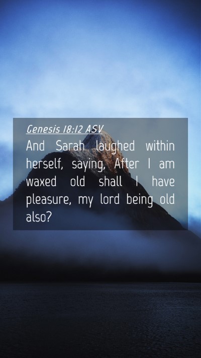 Picture 04 - Genesis 18:12 ASV Mobile Phone Wallpaper - And Sarah laughed within herself, saying, After I - Mobile Bible Verse Wallpaper