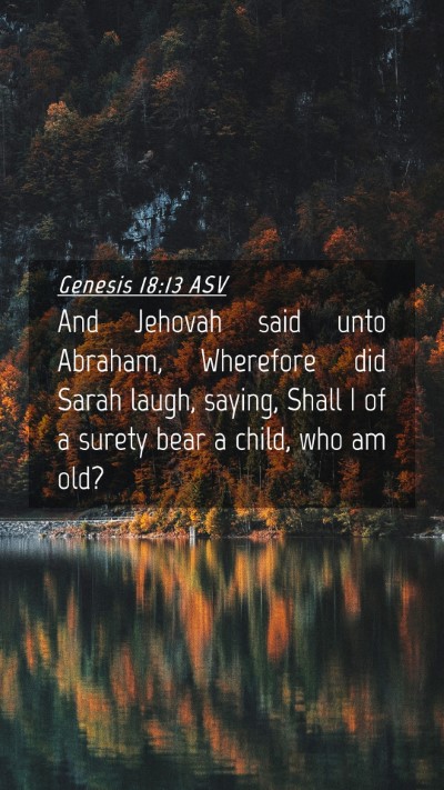 Picture 04 - Genesis 18:13 ASV Mobile Phone Wallpaper - And Jehovah said unto Abraham, Wherefore did - Mobile Bible Verse Wallpaper