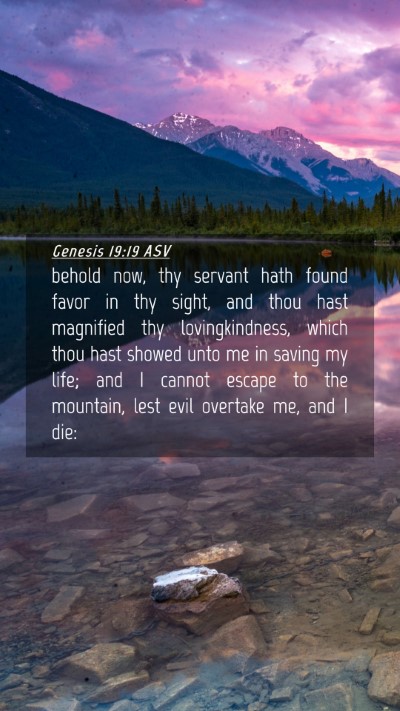 Picture 04 - Genesis 19:19 ASV Mobile Phone Wallpaper - behold now, thy servant hath found favor in thy - Mobile Bible Verse Wallpaper