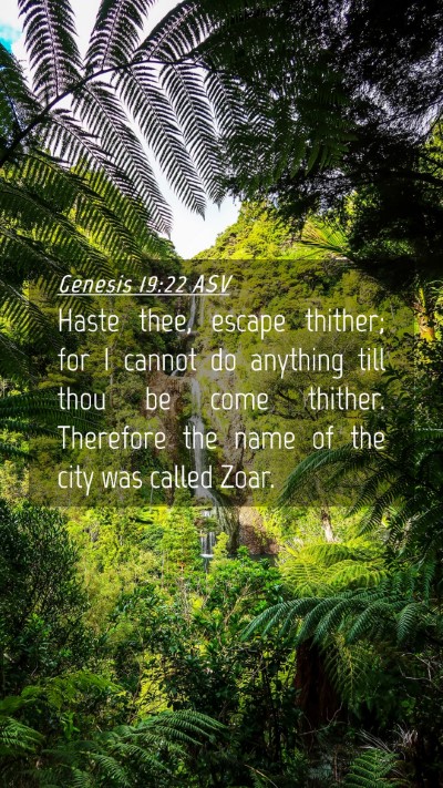 Picture 04 - Genesis 19:22 ASV Mobile Phone Wallpaper - Haste thee, escape thither; for I cannot do - Mobile Bible Verse Wallpaper