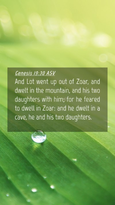 Picture 04 - Genesis 19:30 ASV Mobile Phone Wallpaper - And Lot went up out of Zoar, and dwelt in the - Mobile Bible Verse Wallpaper