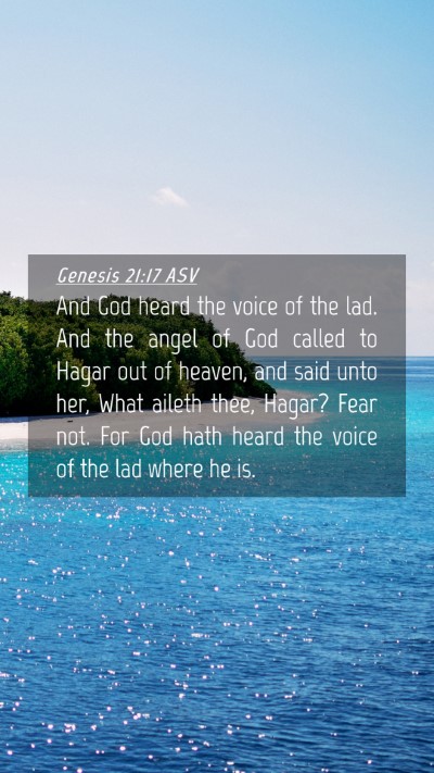Picture 04 - Genesis 21:17 ASV Mobile Phone Wallpaper - And God heard the voice of the lad. And the angel - Mobile Bible Verse Wallpaper