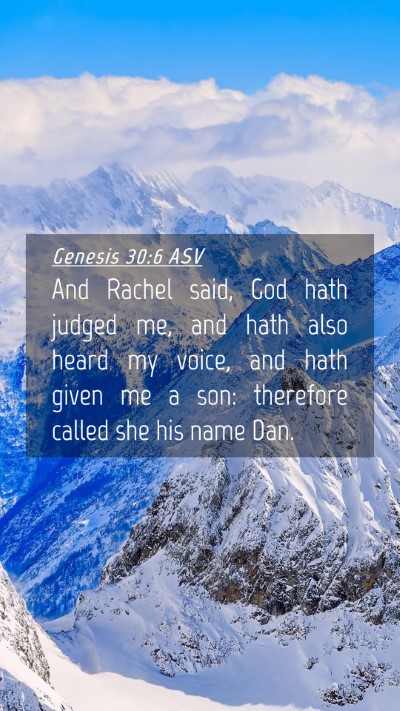 Picture 04 - Genesis 30:6 ASV Mobile Phone Wallpaper - And Rachel said, God hath judged me, and hath - Mobile Bible Verse Wallpaper