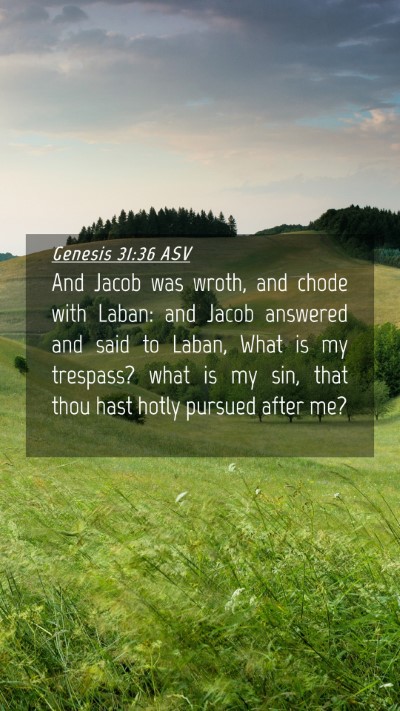 Picture 04 - Genesis 31:36 ASV Mobile Phone Wallpaper - And Jacob was wroth, and chode with Laban: and - Mobile Bible Verse Wallpaper