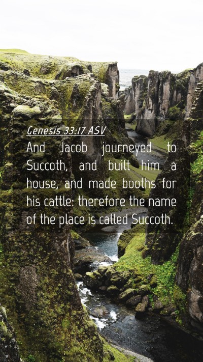 Picture 04 - Genesis 33:17 ASV Mobile Phone Wallpaper - And Jacob journeyed to Succoth, and built him a - Mobile Bible Verse Wallpaper