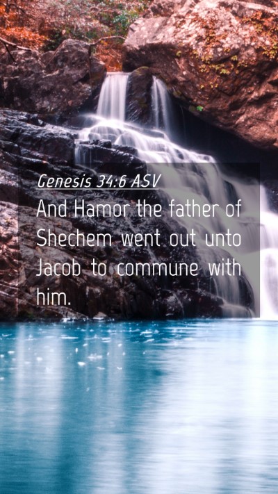 Picture 04 - Genesis 34:6 ASV Mobile Phone Wallpaper - And Hamor the father of Shechem went out unto - Mobile Bible Verse Wallpaper