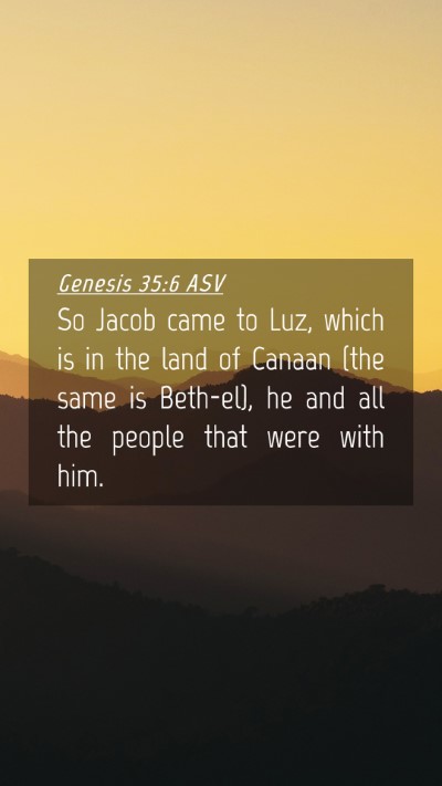 Picture 04 - Genesis 35:6 ASV Mobile Phone Wallpaper - So Jacob came to Luz, which is in the land of - Mobile Bible Verse Wallpaper