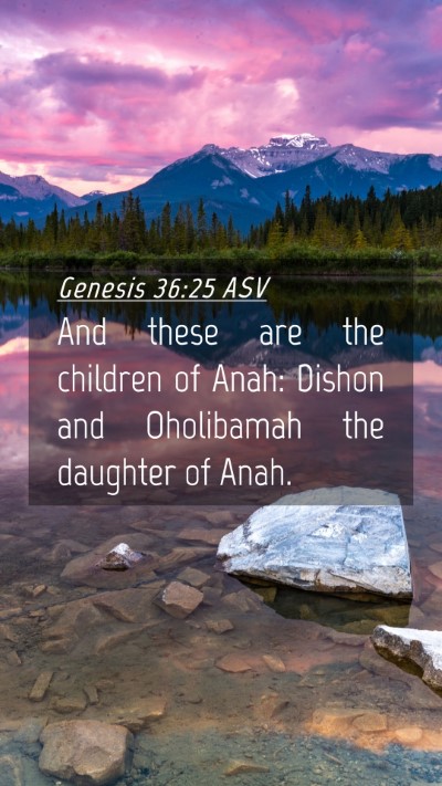 Picture 04 - Genesis 36:25 ASV Mobile Phone Wallpaper - And these are the children of Anah: Dishon and - Mobile Bible Verse Wallpaper