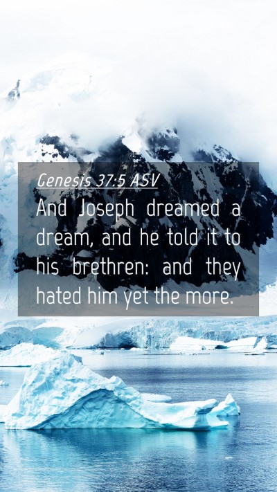 Picture 04 - Genesis 37:5 ASV Mobile Phone Wallpaper - And Joseph dreamed a dream, and he told it to his - Mobile Bible Verse Wallpaper