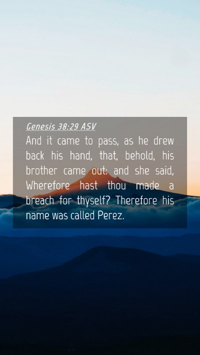 Picture 04 - Genesis 38:29 ASV Mobile Phone Wallpaper - And it came to pass, as he drew back his hand, - Mobile Bible Verse Wallpaper