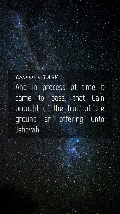 Picture 04 - Genesis 4:3 ASV Mobile Phone Wallpaper - And in process of time it came to pass, that Cain - Mobile Bible Verse Wallpaper