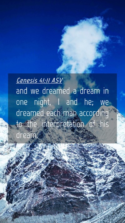 Picture 04 - Genesis 41:11 ASV Mobile Phone Wallpaper - and we dreamed a dream in one night, I and he; we - Mobile Bible Verse Wallpaper