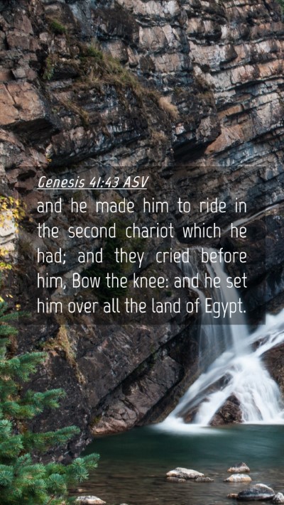 Picture 04 - Genesis 41:43 ASV Mobile Phone Wallpaper - and he made him to ride in the second chariot - Mobile Bible Verse Wallpaper