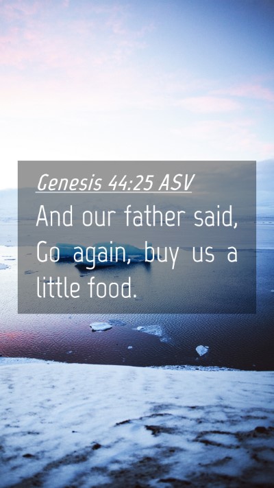 Picture 04 - Genesis 44:25 ASV Mobile Phone Wallpaper - And our father said, Go again, buy us a little - Mobile Bible Verse Wallpaper