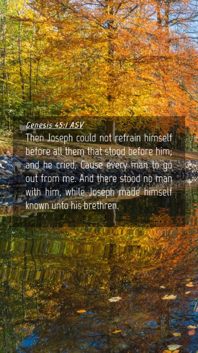 Picture 04 - Genesis 45:1 ASV Mobile Phone Wallpaper - Then Joseph could not refrain himself before all - Mobile Bible Verse Wallpaper