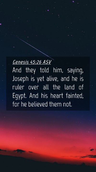 Picture 04 - Genesis 45:26 ASV Mobile Phone Wallpaper - And they told him, saying, Joseph is yet alive, - Mobile Bible Verse Wallpaper
