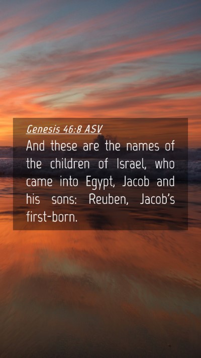 Picture 04 - Genesis 46:8 ASV Mobile Phone Wallpaper - And these are the names of the children of - Mobile Bible Verse Wallpaper