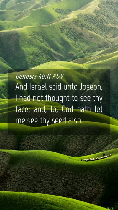 Picture 04 - Genesis 48:11 ASV Mobile Phone Wallpaper - And Israel said unto Joseph, I had not thought to - Mobile Bible Verse Wallpaper