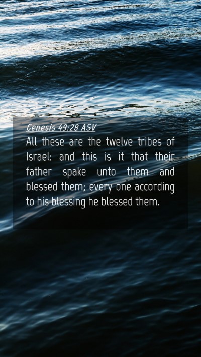Picture 04 - Genesis 49:28 ASV Mobile Phone Wallpaper - All these are the twelve tribes of Israel: and - Mobile Bible Verse Wallpaper