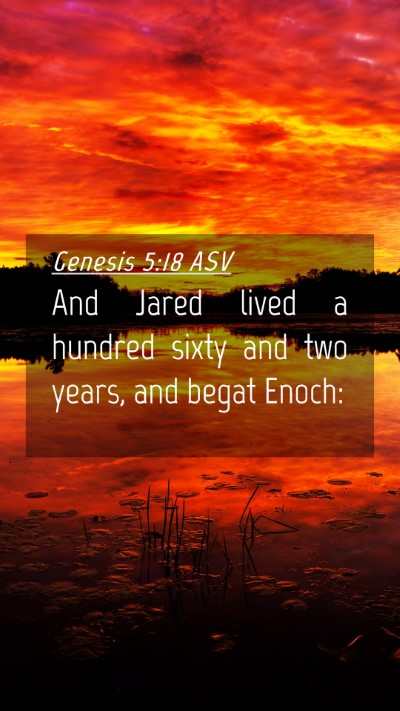Picture 04 - Genesis 5:18 ASV Mobile Phone Wallpaper - And Jared lived a hundred sixty and two years, - Mobile Bible Verse Wallpaper