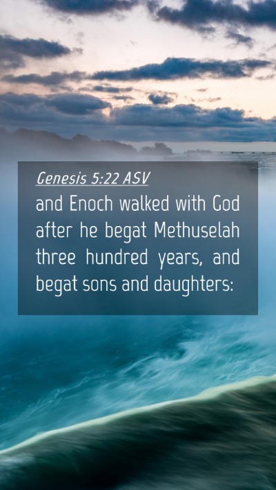 Picture 04 - Genesis 5:22 ASV Mobile Phone Wallpaper - and Enoch walked with God after he begat - Mobile Bible Verse Wallpaper