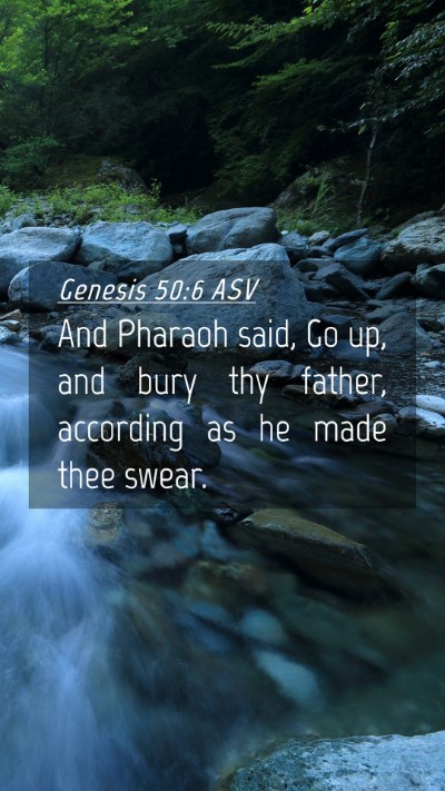 Picture 04 - Genesis 50:6 ASV Mobile Phone Wallpaper - And Pharaoh said, Go up, and bury thy father, - Mobile Bible Verse Wallpaper