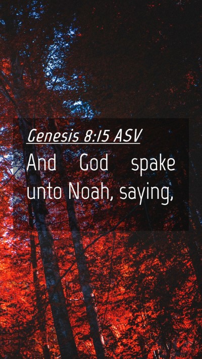 Picture 04 - Genesis 8:15 ASV Mobile Phone Wallpaper - And God spake unto Noah, - Mobile Bible Verse Wallpaper