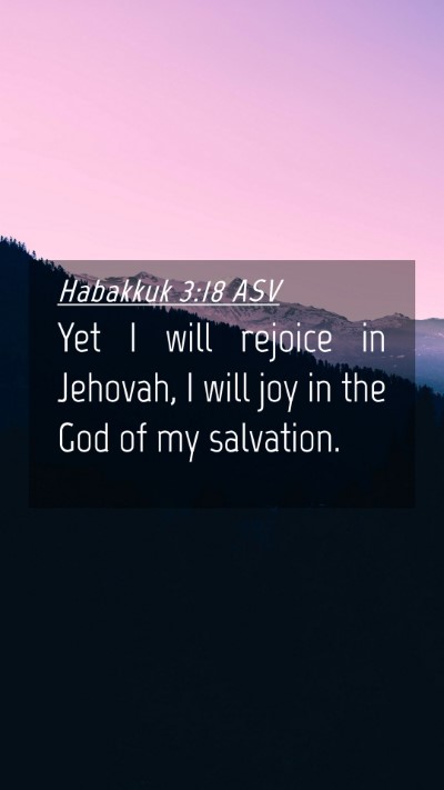 Picture 04 - Habakkuk 3:18 ASV Mobile Phone Wallpaper - Yet I will rejoice in Jehovah, I will joy in the - Mobile Bible Verse Wallpaper