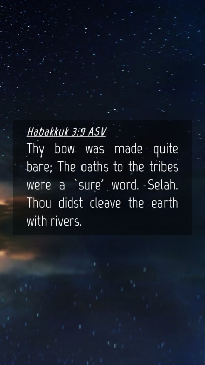 Picture 04 - Habakkuk 3:9 ASV Mobile Phone Wallpaper - Thy bow was made quite bare; The oaths to the - Mobile Bible Verse Wallpaper