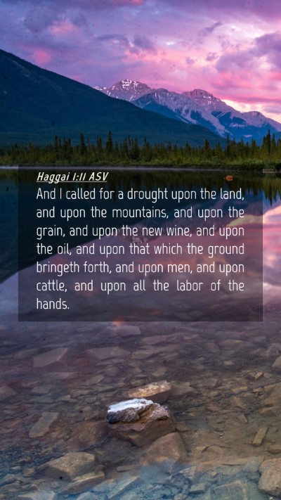 Picture 04 - Haggai 1:11 ASV Mobile Phone Wallpaper - And I called for a drought upon the land, and - Mobile Bible Verse Wallpaper