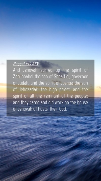 Picture 04 - Haggai 1:14 ASV Mobile Phone Wallpaper - And Jehovah stirred up the spirit of Zerubbabel - Mobile Bible Verse Wallpaper