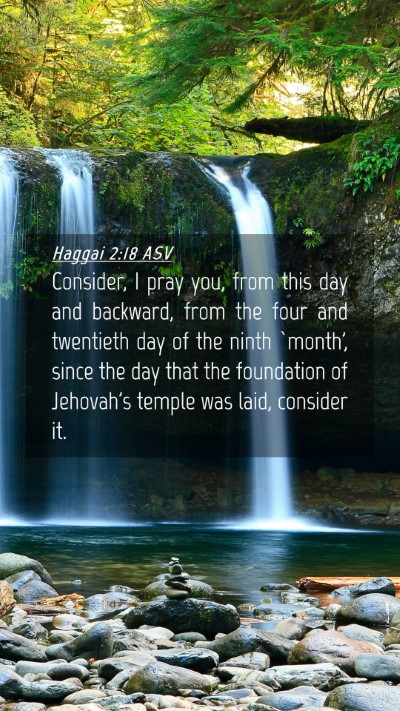 Picture 04 - Haggai 2:18 ASV Mobile Phone Wallpaper - Consider, I pray you, from this day and backward, - Mobile Bible Verse Wallpaper
