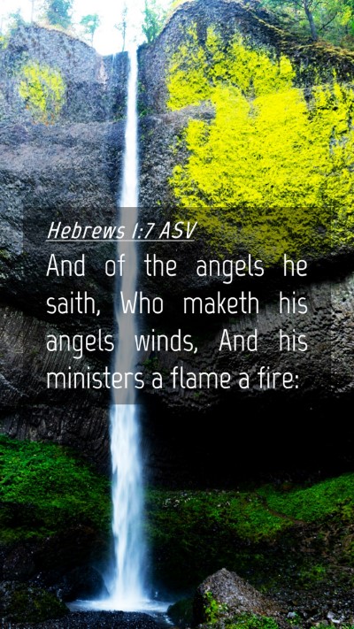 Picture 04 - Hebrews 1:7 ASV Mobile Phone Wallpaper - And of the angels he saith, Who maketh his angels - Mobile Bible Verse Wallpaper