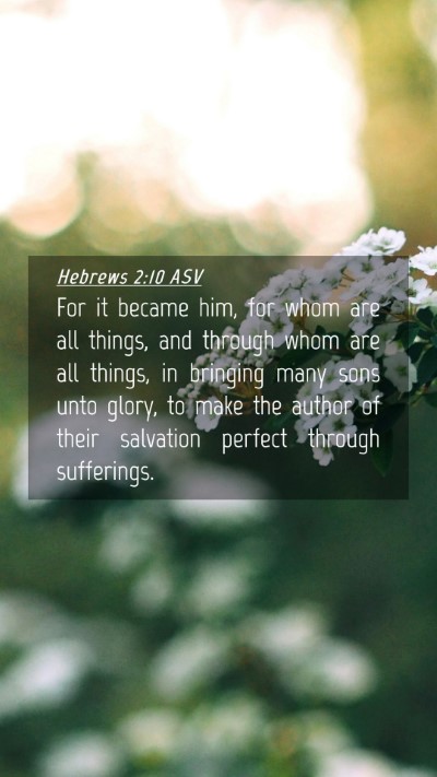 Picture 04 - Hebrews 2:10 ASV Mobile Phone Wallpaper - For it became him, for whom are all things, and - Mobile Bible Verse Wallpaper